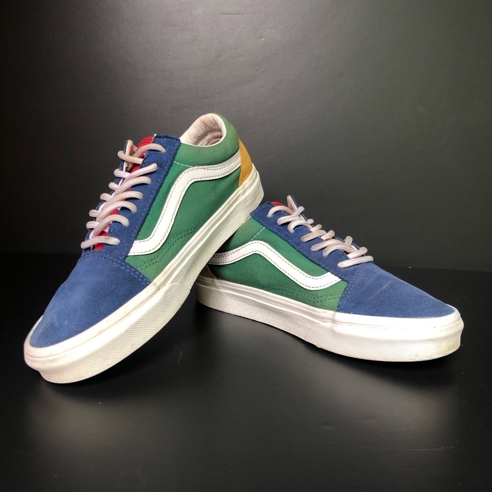 Vans Old Skool Yacht‎ Club Sneakers W6.5 M5 Retro Preppy Colorblock Tennis Club